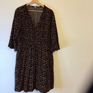 Old navy Floral Black Dress
